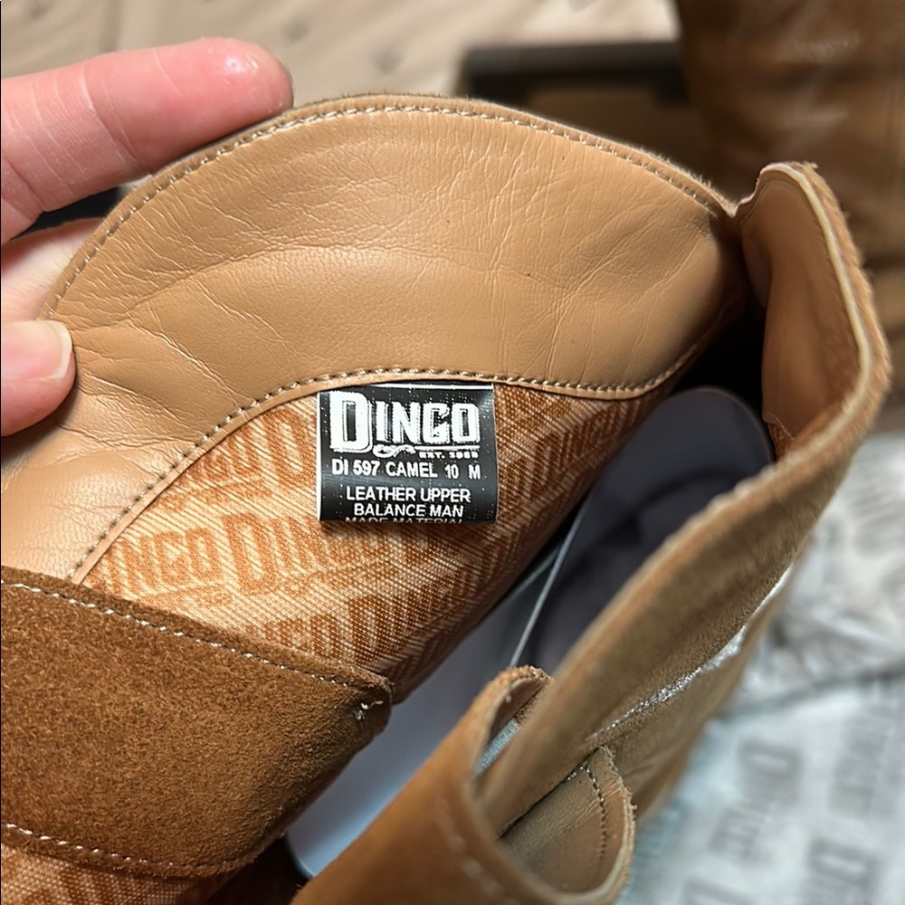 Camel Suede Cowboy Boots - Picture 4 of 4